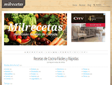 Tablet Screenshot of milrecetas.es